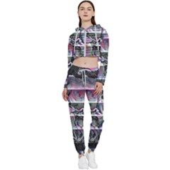 Techno Bouquet Cropped Zip Up Lounge Set by MRNStudios