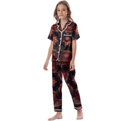 Mrn Medallion Kids  Satin Short Sleeve Pajamas Set by MRNStudios
