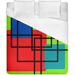 Colorful Rectangle Boxes Duvet Cover (california King Size) by Magicworlddreamarts1
