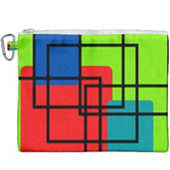 Colorful Rectangle Boxes Canvas Cosmetic Bag (xxxl)