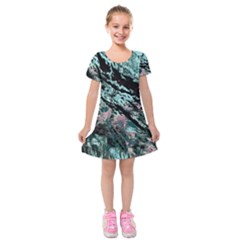 Shallow Water Kids  Short Sleeve Velvet Dress by MRNStudios