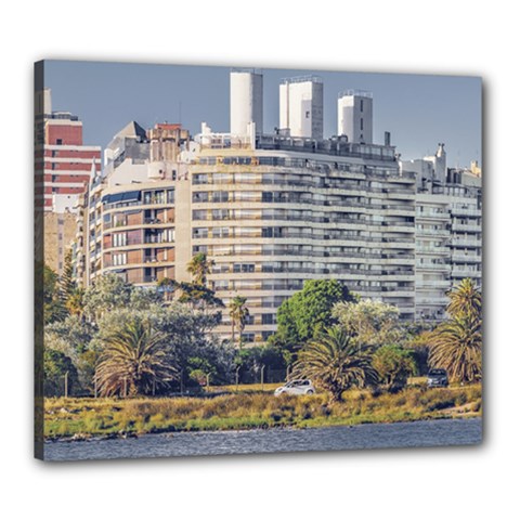 Urban Coastal Scene, Montevideo Uruguay Canvas 24  X 20  (stretched) by dflcprintsclothing