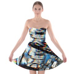 Rainbow Vortex Strapless Bra Top Dress