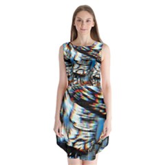 Rainbow Vortex Sleeveless Chiffon Dress  