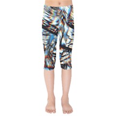 Rainbow Vortex Kids  Capri Leggings 