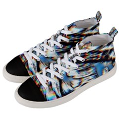 Rainbow Vortex Men s Mid-top Canvas Sneakers by MRNStudios