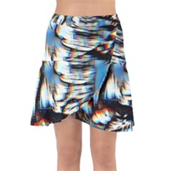 Rainbow Vortex Wrap Front Skirt