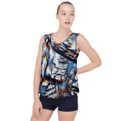 Rainbow Vortex Bubble Hem Chiffon Tank Top