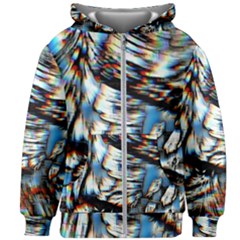 Rainbow Vortex Kids  Zipper Hoodie Without Drawstring