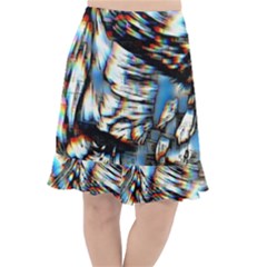 Rainbow Vortex Fishtail Chiffon Skirt by MRNStudios