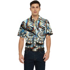 Rainbow Vortex Men s Short Sleeve Pocket Shirt 