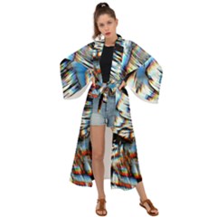 Rainbow Vortex Maxi Kimono