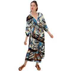 Rainbow Vortex Grecian Style  Maxi Dress