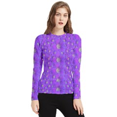 Paradise Flowers In A Peaceful Environment Of Floral Freedom Women s Long Sleeve Rash Guard by pepitasart