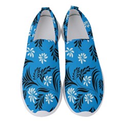 Folk Flowers Art Pattern Floral  Surface Design  Seamless Pattern Women s Slip On Sneakers by Eskimos