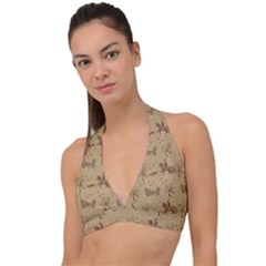 Foxhunt Horse And Hounds Halter Plunge Bikini Top by Abe731