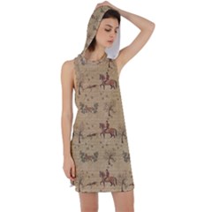 Foxhunt Horse And Hounds Racer Back Hoodie Dress by Abe731