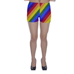 Lgbt Pride Motif Flag Pattern 1 Skinny Shorts by dflcprintsclothing
