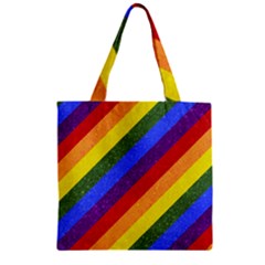 Lgbt Pride Motif Flag Pattern 1 Zipper Grocery Tote Bag by dflcprintsclothing
