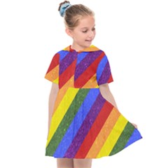 Lgbt Pride Motif Flag Pattern 1 Kids  Sailor Dress