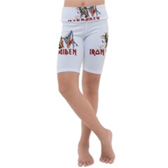 Iron Maiden Flag England Kids  Lightweight Velour Cropped Yoga Leggings by youclothdesign