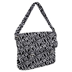 Sleep Work Love And Have Fun Typographic Pattern Buckle Messenger Bag by dflcprintsclothing