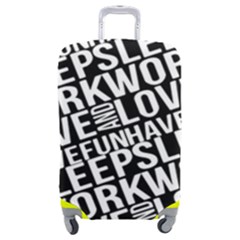Sleep Work Love And Have Fun Typographic Pattern Luggage Cover (medium) by dflcprintsclothing