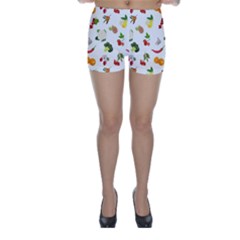 Fruits, Vegetables And Berries Skinny Shorts by SychEva