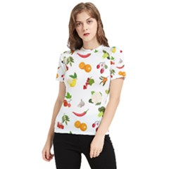 Fruits, Vegetables And Berries Women s Short Sleeve Rash Guard by SychEva