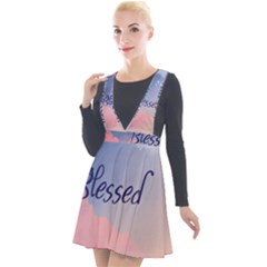 Blessed Plunge Pinafore Velour Dress by designsbymallika