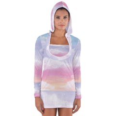 Evening Sky Love Long Sleeve Hooded T-shirt by designsbymallika