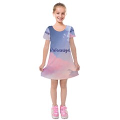 Ruhaniyat Kids  Short Sleeve Velvet Dress by designsbymallika
