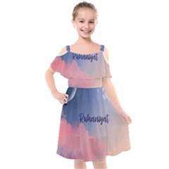 Ruhaniyat Kids  Cut Out Shoulders Chiffon Dress by designsbymallika