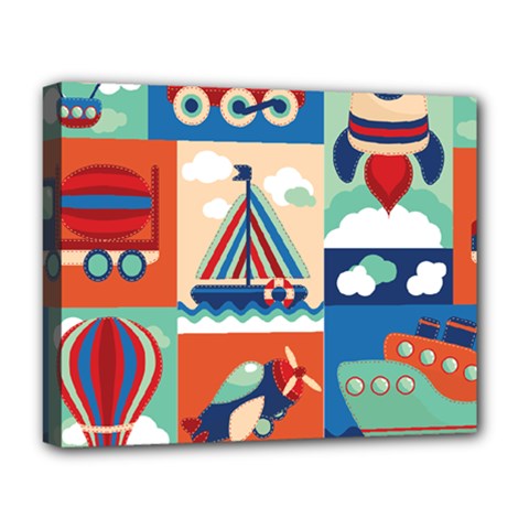 Travel With Love Deluxe Canvas 20  X 16  (stretched) by designsbymallika