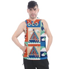 Travel With Love Men s Sleeveless Hoodie by designsbymallika