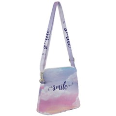 Smile Zipper Messenger Bag by designsbymallika