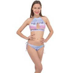 Smile Cross Front Halter Bikini Set by designsbymallika