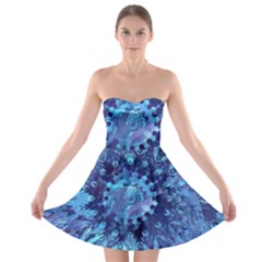 Fuzzball Mandala Strapless Bra Top Dress by MRNStudios