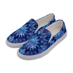 Fuzzball Mandala Women s Canvas Slip Ons by MRNStudios