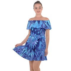 Fuzzball Mandala Off Shoulder Velour Dress by MRNStudios