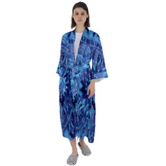 Fuzzball Mandala Maxi Satin Kimono by MRNStudios