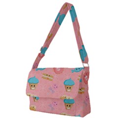 Toothy Sweets Full Print Messenger Bag (l) by SychEva