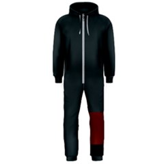 Navy Blue Red Stripe Crest Hooded Jumpsuit (men)  by Abe731