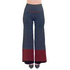 Navy Blue Red Stripe Crest So Vintage Palazzo Pants