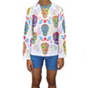 Boho Skull Vibe Kids  Long Sleeve Swimwear View1