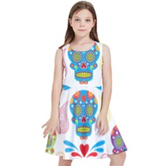 Boho Skull Vibe Kids  Skater Dress