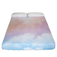 Morning Sky Love Fitted Sheet (king Size) by designsbymallika