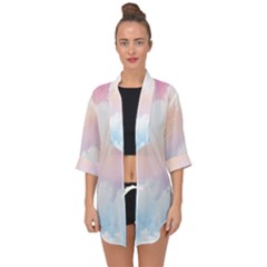 Morning Sky Love Open Front Chiffon Kimono by designsbymallika