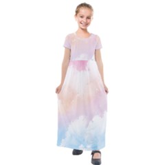 Morning Sky Love Kids  Short Sleeve Maxi Dress by designsbymallika