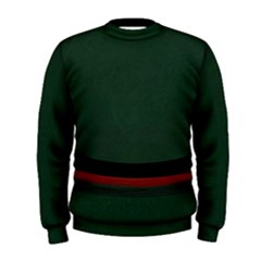 Dark Green Solid Dark Green Black Red Stripe Curved Dark Green Black Red Stripe Men s Sweatshirt by Abe731